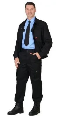 Костюм "СИРИУС-ТАЙФУН" : куртка, брюки тк.Родос (Тк. Rodos) (245 гр/кв.м) черный