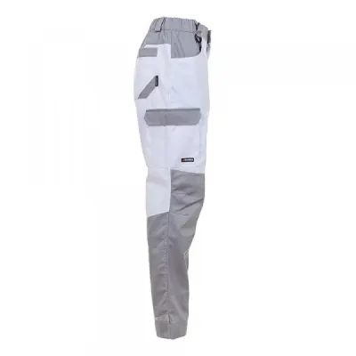 Брюки женские рабочие Brodeks KS 328, белый/серый