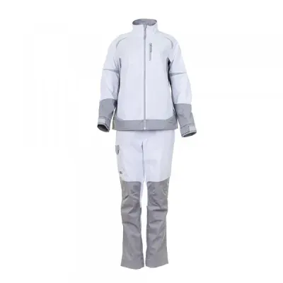 Женский рабочий костюм Brodeks KS 228 + KS 328, белый/серый