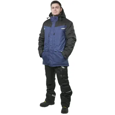 Парка мужская зимняя Brodeks KW 205, синий/черный