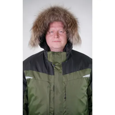 Парка мужская зимняя Brodeks KW 205 PLUS, хаки/черный