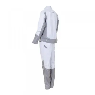 Женский рабочий костюм Brodeks KS 228 + KS 328, белый/серый