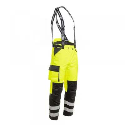 Зимние сигнальные брюки Brodeks KW 308, черный/желтый