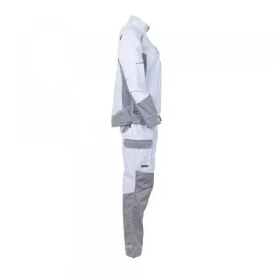 Женский рабочий костюм Brodeks KS 228 + KS 328, белый/серый