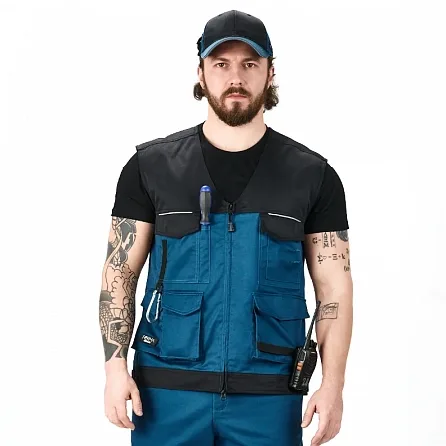 Жилет рабочий FORMA WorkLine WR09 синий-черный