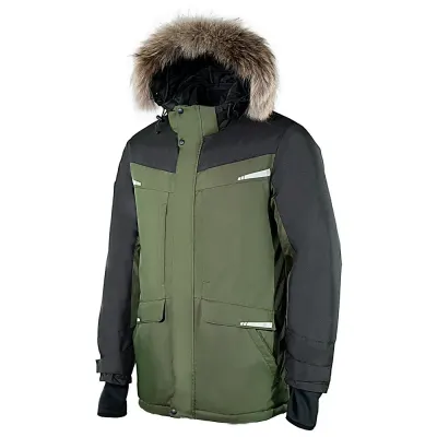 Парка мужская зимняя Brodeks KW 205 PLUS, хаки/черный