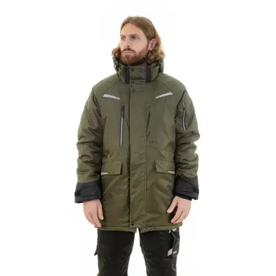 Зимний рабочий костюм Brodeks KW215 + KW306, хаки/черный