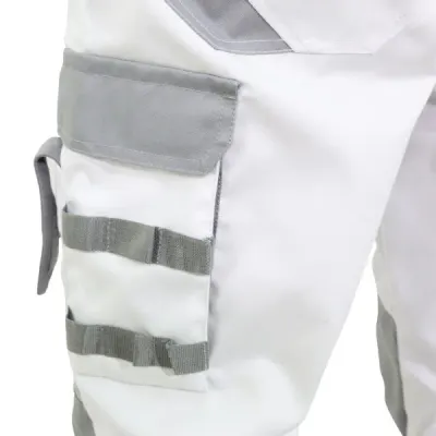 Брюки мужские летние Brodeks KS 302, белый/серый