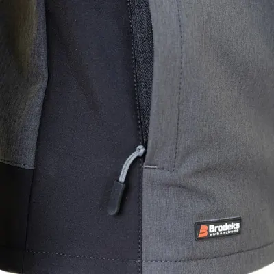 Куртка Brodeks KS 237 софтшел, серый меланж