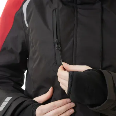 Куртка женская зимняя Brodeks KW 208, черный/красный