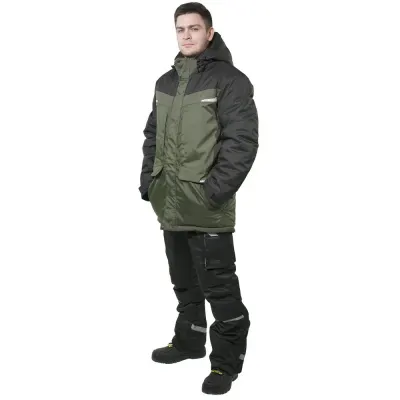 Парка мужская зимняя Brodeks KW 205, хаки/черный