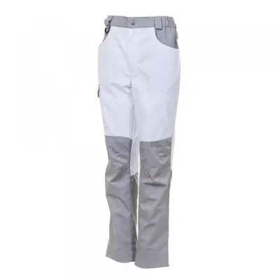 Брюки женские рабочие Brodeks KS 328, белый/серый