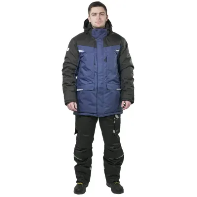 Парка мужская зимняя Brodeks KW 205, синий/черный