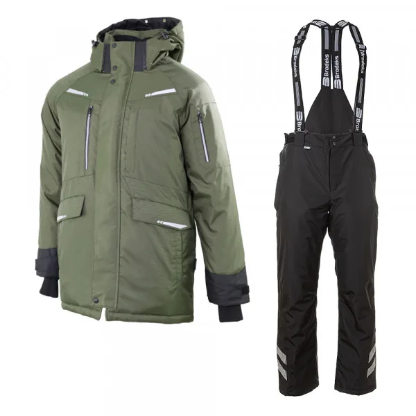 Зимний рабочий костюм Brodeks KW215 + KW306, хаки/черный