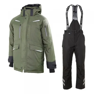 Зимний рабочий костюм Brodeks KW215 + KW306, хаки/черный