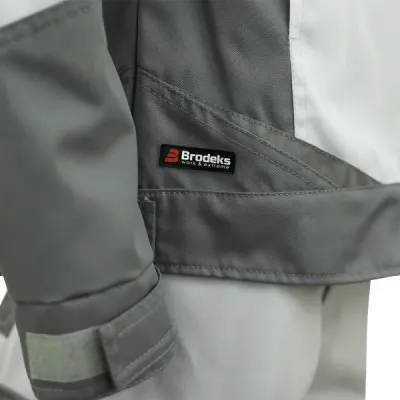 Женский рабочий костюм Brodeks KS 228 + KS 328, белый/серый