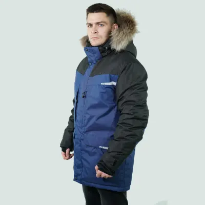 Парка мужская зимняя Brodeks KW 205 PLUS, синий/черный