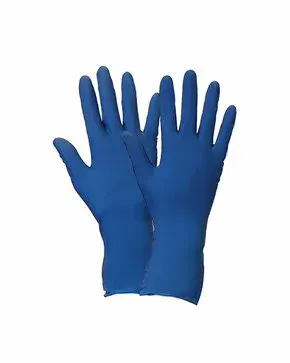 Перчатки одноразовые Safeprotect ХайРиск (латексные неопудр, текстур., 13гр, синие) (25пар)