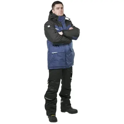 Парка мужская зимняя Brodeks KW 205, синий/черный