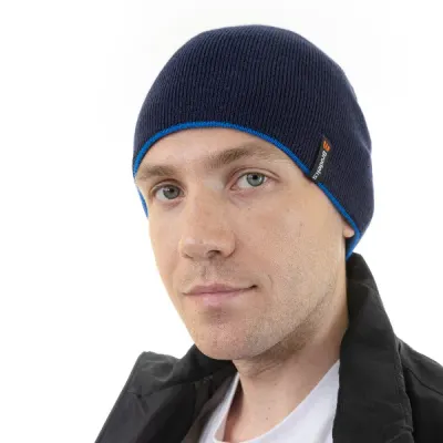 Шапка Brodeks Bicolor, синий / синий