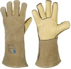 Краги спилковые 5-ти палые "WELDER-PROFI 4" (подкл