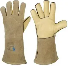 Краги спилковые 5-ти палые "WELDER-PROFI 4" (подкл