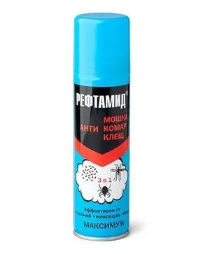 Аэрозоль - Репелент Рефтамид Максимум (комар,мошка,клещ)