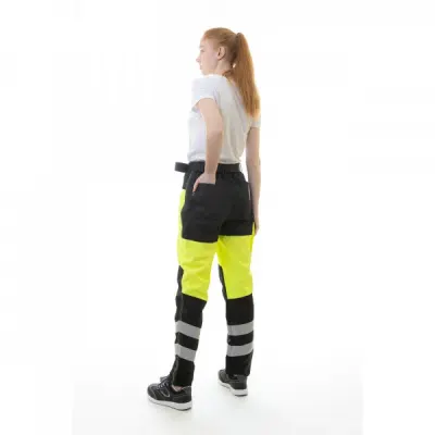 Женские сигнальные брюки Brodeks KS 319, желтый/черный