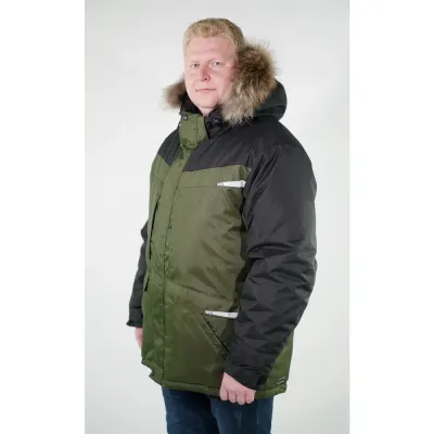 Парка мужская зимняя Brodeks KW 205 PLUS, хаки/черный