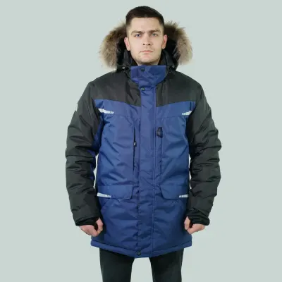Парка мужская зимняя Brodeks KW 205 PLUS, синий/черный