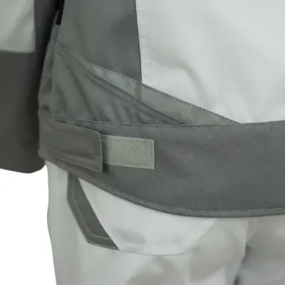 Женский рабочий костюм Brodeks KS 228 + KS 328, белый/серый