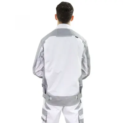 Куртка мужская летняя Brodeks KS 202, белый/серый