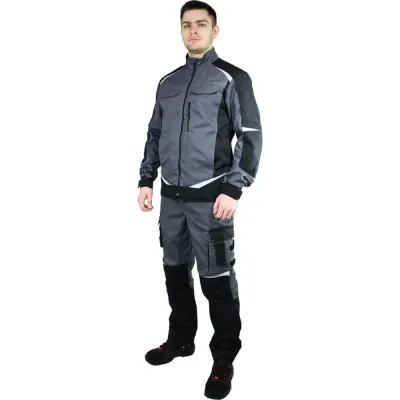 Брюки мужские летние Brodeks KS 302, серый/черный